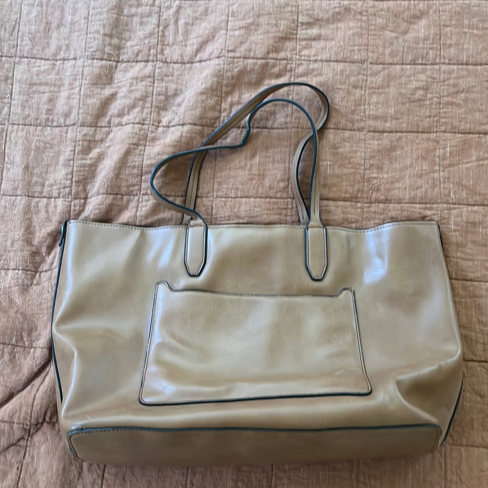 Brown/Tan Leather Tote
